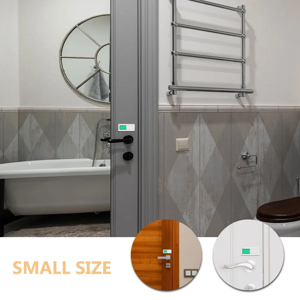 

2Pcs Restroom Not Disturb Sign Vacant Occupied Signboard Self Adhesive Bathroom Privacy Sliding Door Indicator