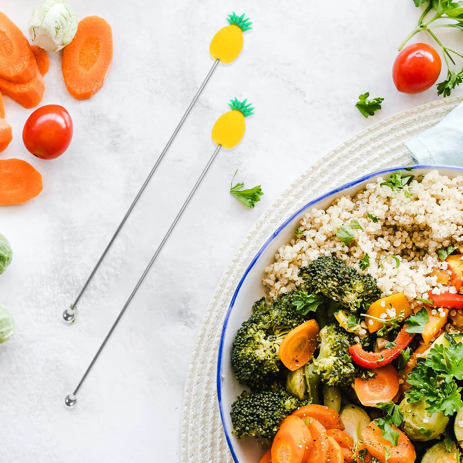 

5Pcs Safe Healthy Metal Stirring Sticks Easy Clean Reusable for Coffee Cocktails Juice Beverages Coffee Stir Sticks