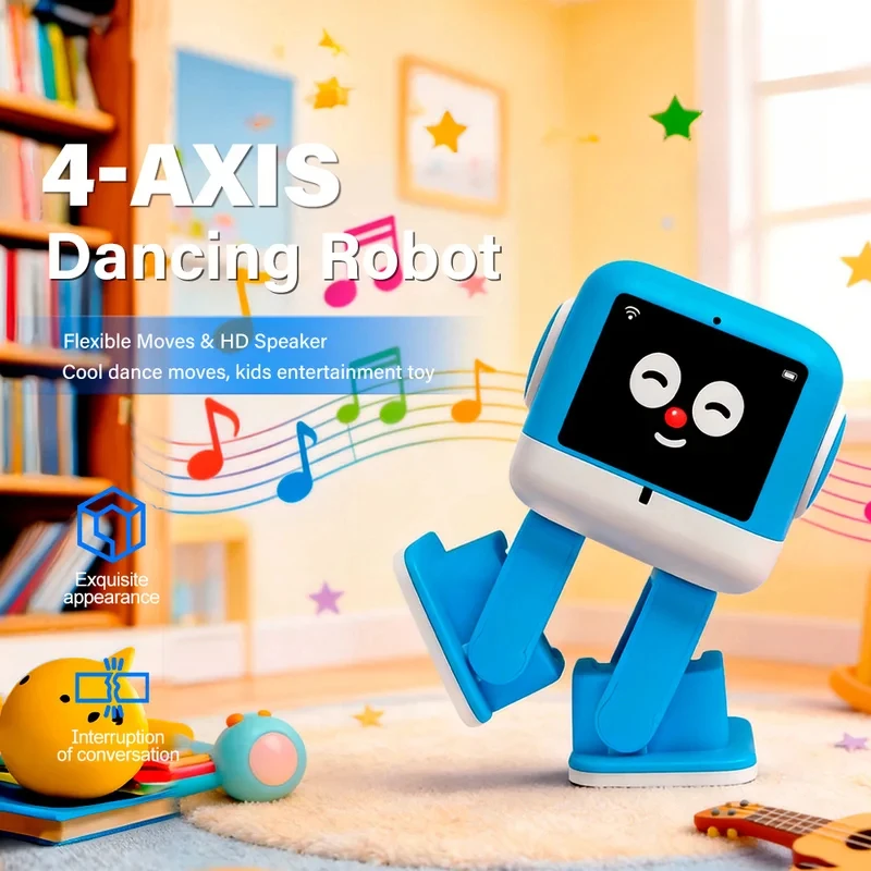 Nuevo Robot Inteligente con IA 2026, Juguete Educativo Interactivo con Pantalla LCD Táctil, Chat, Baile y Control por Voz, Compañero de Aprendizaje para Niños