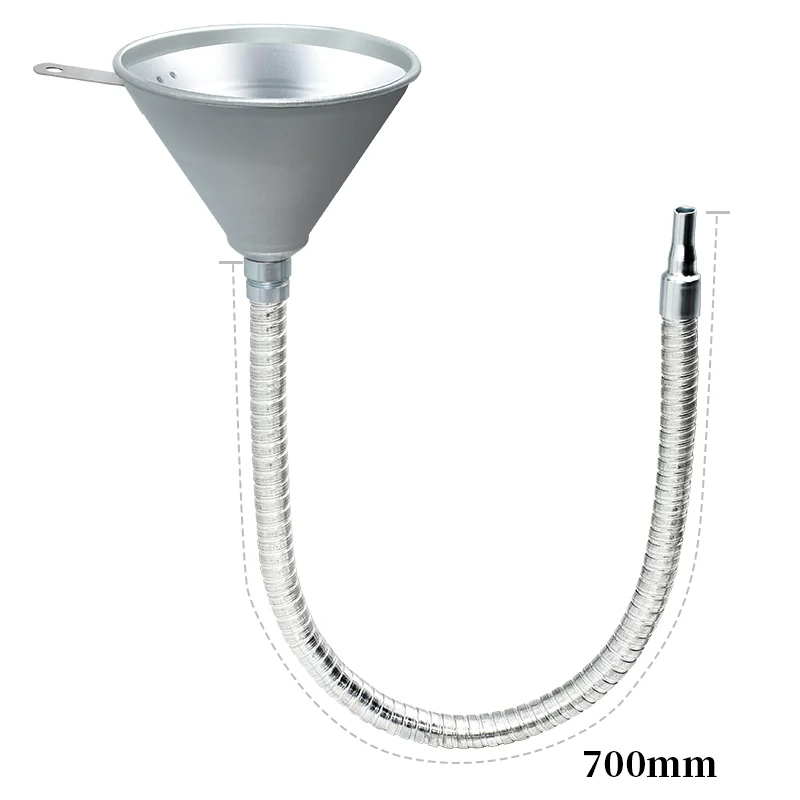 Car & Parts - Auto Tools - Oil Filling Equipment - Motorcycle Oil Funnel with Filter, Large Iron Long Spout