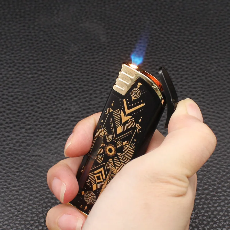 Honest Fashion Slim Red Flame Portable Windproof Lighter Slim High Appearance Value Gift Cigarette Lighter Ideal For Men Smoking