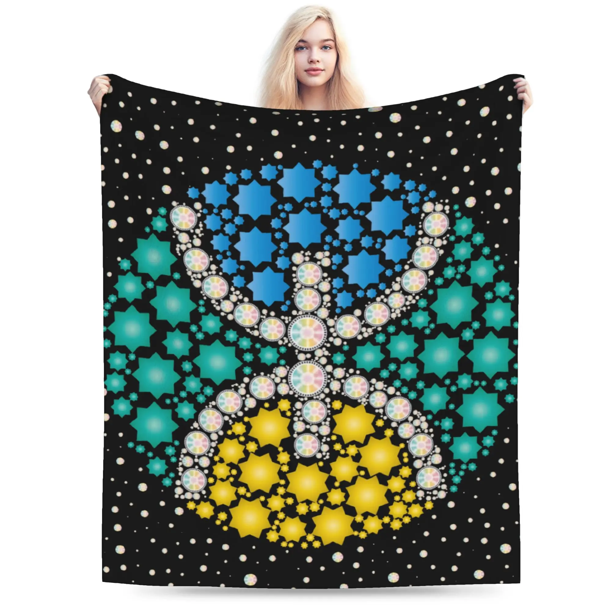 Custom 3D Print Circle Amazigh Art Blankets Breathable Soft Flannel Winter  Throw Blanket for Couch Home Bed