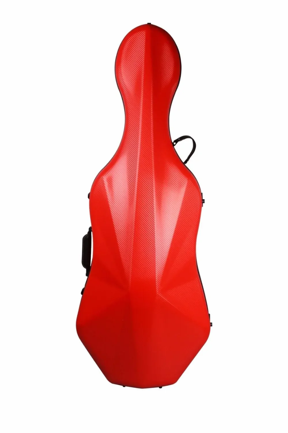 

4/4 cello case&box bag high strength red color composite material with wheel