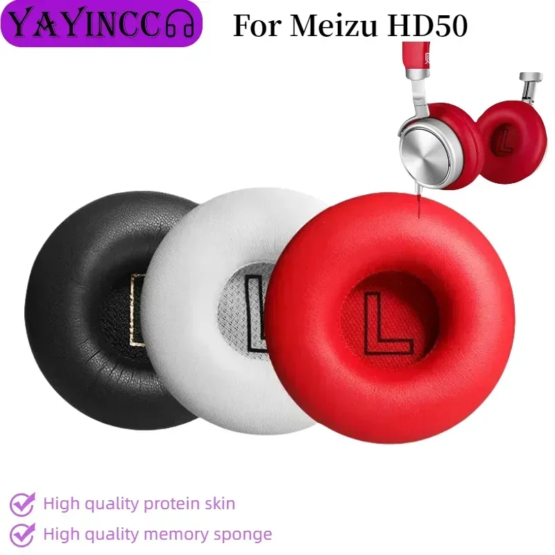 

Replacement Protein skin memory sponge Earpads Foam Ear Pads With buckle for Meizu HD50 Headphones Earmuff Repair Parts