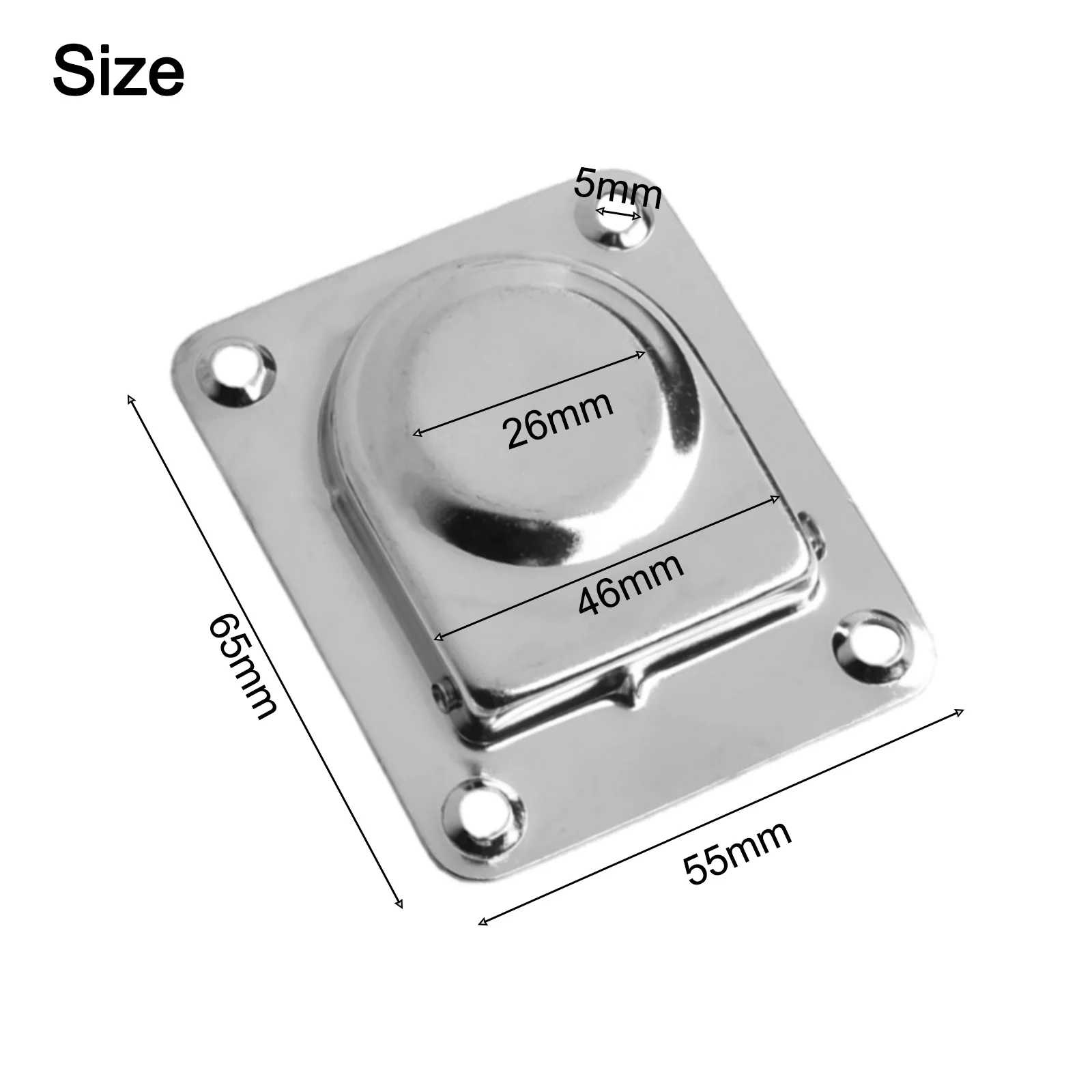 4PCS Anelli a D in acciaio inossidabile 56*66mm Montaggio a incasso Anello a D per ingegneria di precisione per barche Rimorchi Camion Montaggio a pavimento