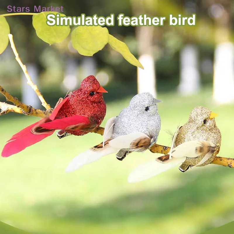 New Pcs Cute Artificial Birds Fake Foam Animal Simulation Birds Models Tit DIY Craft Home Garden Ornament Decoration