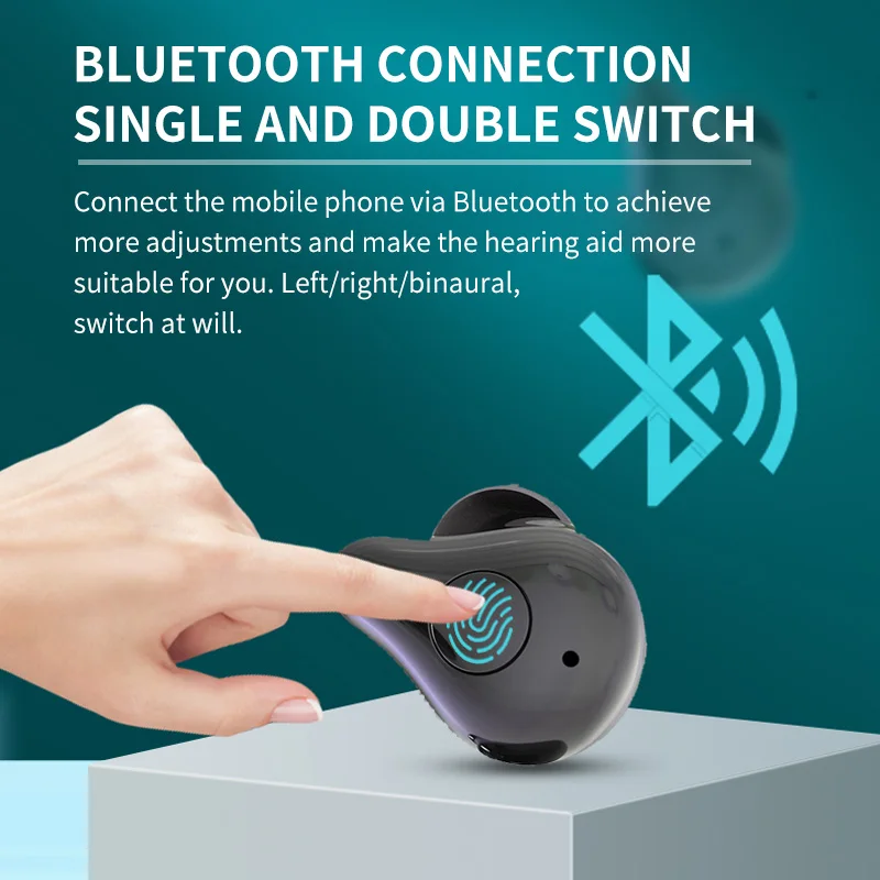 Bluetooth Hearing Aid Rechargeable Phone Connection Noise Reduce Sound Amplifier Hearing Aids Waterproof Earphone For Deafness