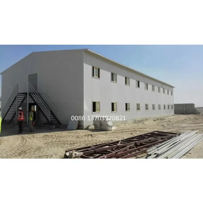 Low Cost Fire-Proof Prefabricated Dormitory Housing Steel and Sandwich Panel for Office Shop Carport Toilet Use