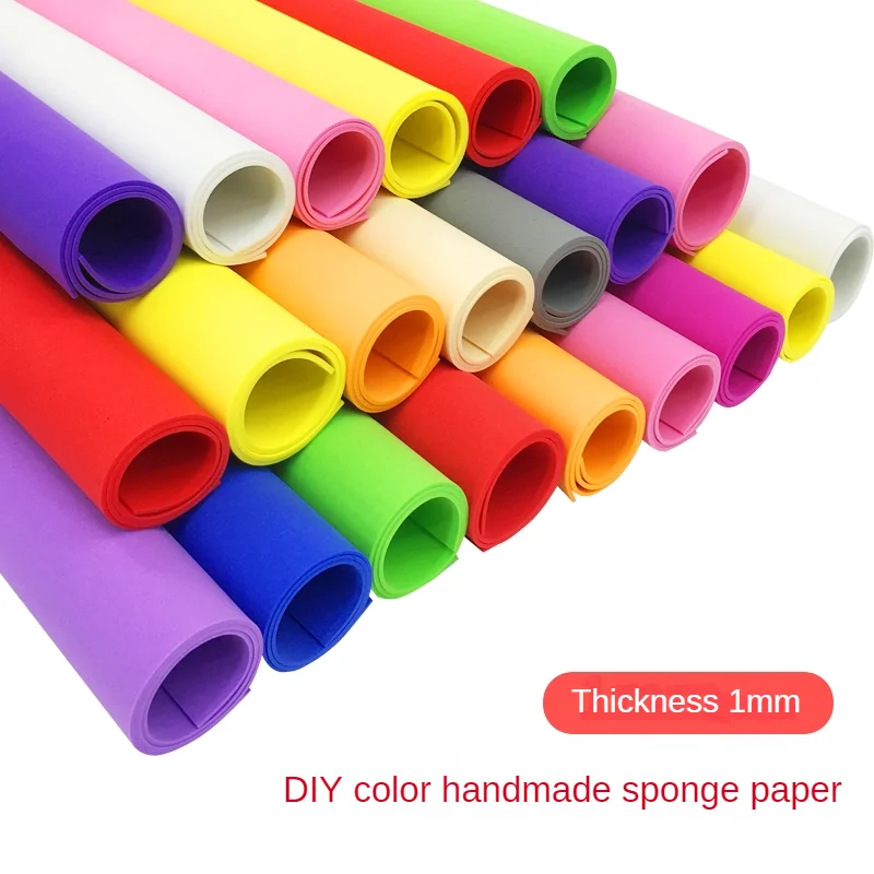 

10pcs 85x50cm Cosplay EVA Foam Paper Colorful EVA Foam Sheet Thin EVA Rubber Handmade DIY Cut Paper For Arts Crafts Thicknes 1mm