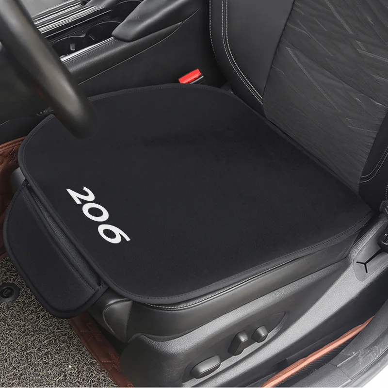 Car Seat Protector Non-Slip Cover Ice silk Velvet Plush Cushion Set For Peugeot 206 Accessories Car Styling