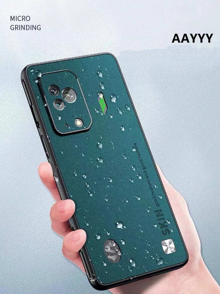 For Black Shark 5 Pro Case Stylish Leather Cover For Xiaomi Black Shark 5 RS Case Luxury PU Soft Silicone Gaming Cooling Shell