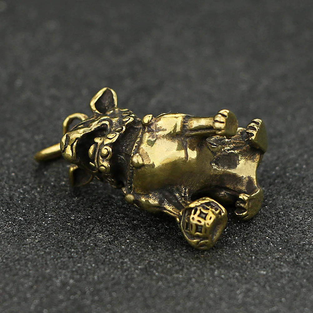 

Creative Brass Golden Desktop Ornament Home nishing Keychain Tabletop Adornment Decor Gift Auspicious Adornment