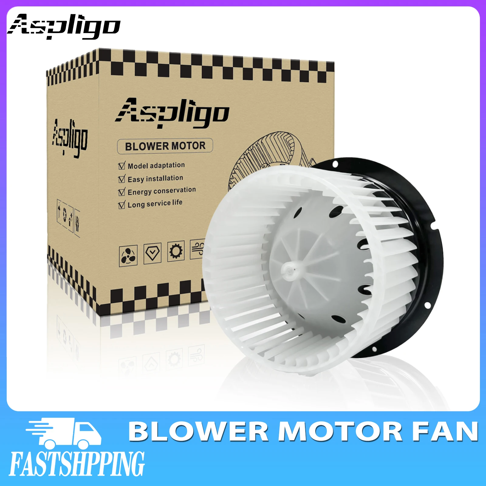 

Aspligo Air Conditioner AC Heater Blower Motor & Fan Cage 2C3Z-19834-AA, XC3Z-19805-CA, XF2Z-19805-FA, 2C3Z19834AA, XC3Z19805CA