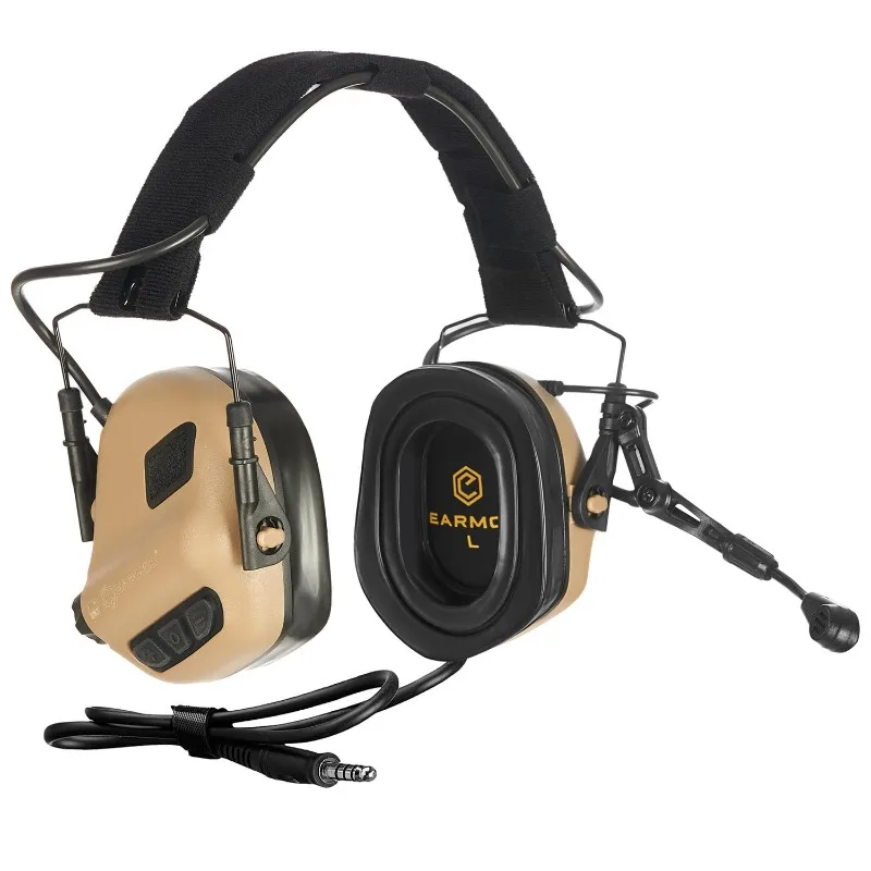 

M32 PLUS 2024 Version Tactical Headset Hunting & Shooting Earmuffs with Microphone, Sound Amplification, Nato TP120 Jacket, Tan