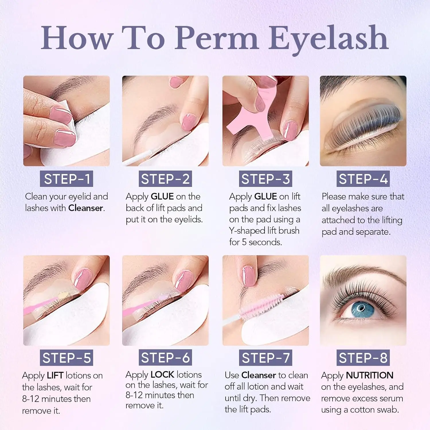 Libeauty Wimperlift Kit Lash Perm Kit Lash Lift Kit Verbeterde Curling Individueel verpakt zakje LashLifting met compleet gereedschap