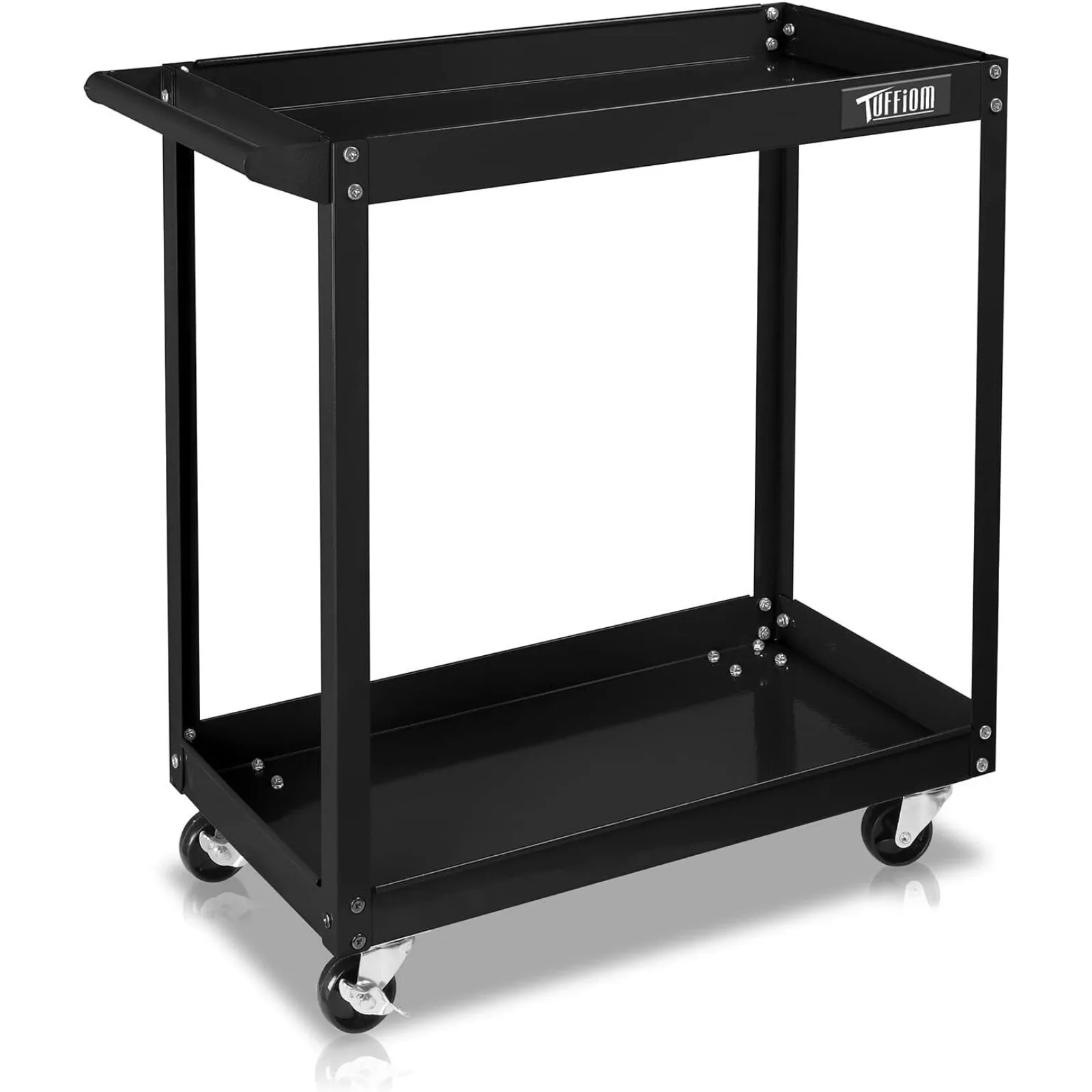 

2 Shelf Steel Utility Cart 2 Tier Rolling Tool Storage Cart for Mechanic, Garage United States