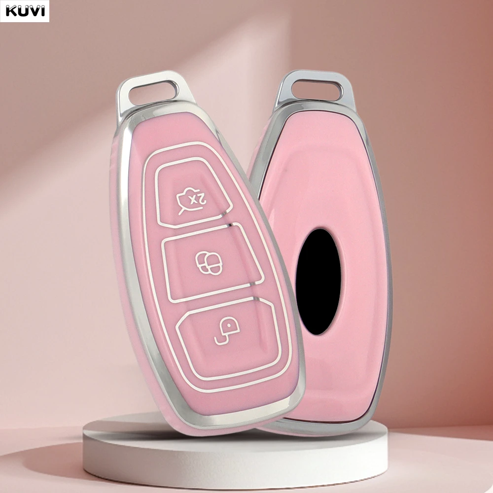 Nueva funda de TPU para llave inteligente de coche, carcasa para Ford Fiesta Focus 3 4 Mondeo Ecosport Kuga Focus ST, accesorios Fob