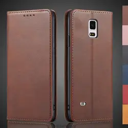 Magnetic attraction Leather Case for Samsung Galaxy Note 4 Note4 N910F N9100 Holster Flip Cover Case Wallet Bags Fundas Coque