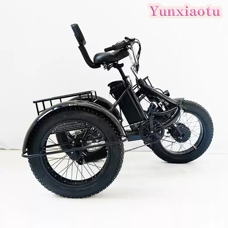 20 Inch Fat Tire Pedal Tricycle Snow Lithium Battery Bike