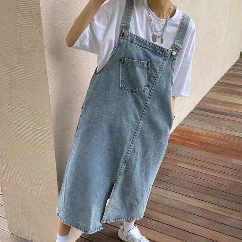

Overalls Skirt Skirt Casual Korean Loose Dress Loose Plus Size Dress Suspender Skirt Daily Leisure Comfy Fashion