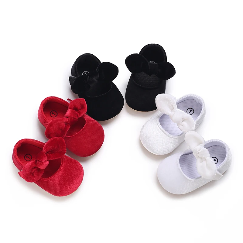 

Trendy Elegant Bowknot Mary Jane Shoes For Baby Girls, Trendy Comfortable Non Slip Soft Flat Sole Shoes For Indoor Outdoor Party