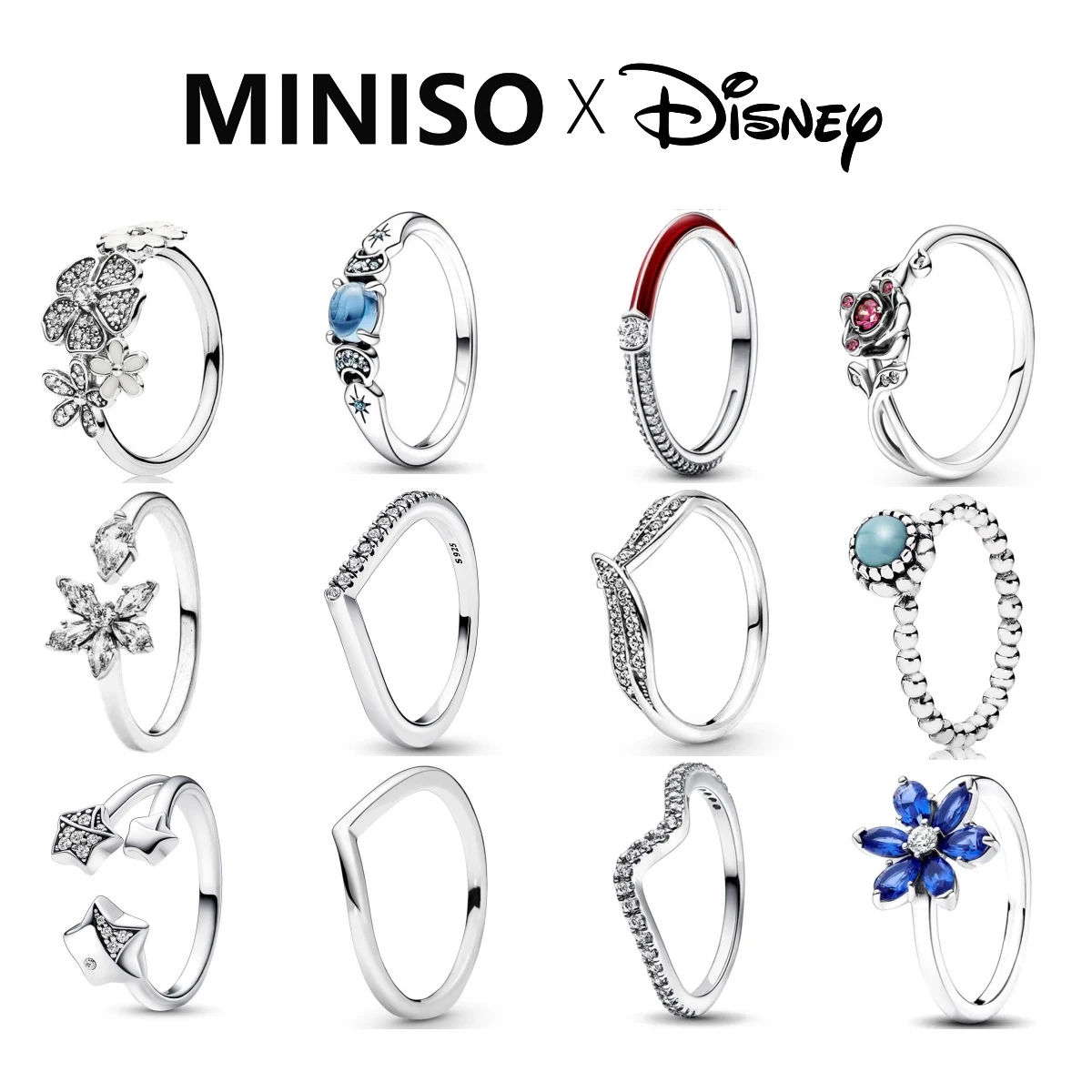 

Новый оригинальный цветок, цирконий, камень, роза, звезды, сердце любви, стерлинговое серебро 925, женские кольца на палец, серебряные роскошные ювелирные изделия