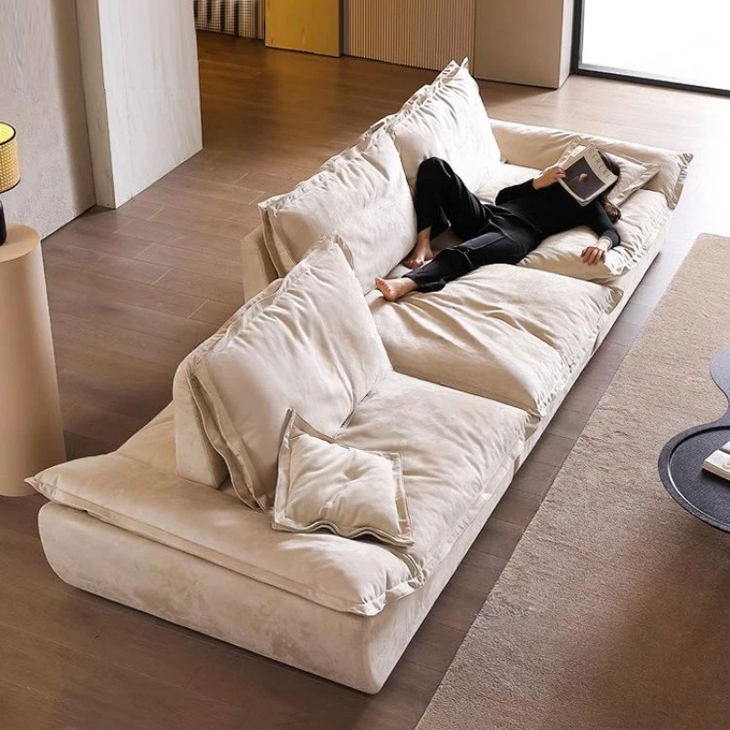 

Sailing sofa super wide sitting deep Italian minimalist lazy cat scratching cloth straight