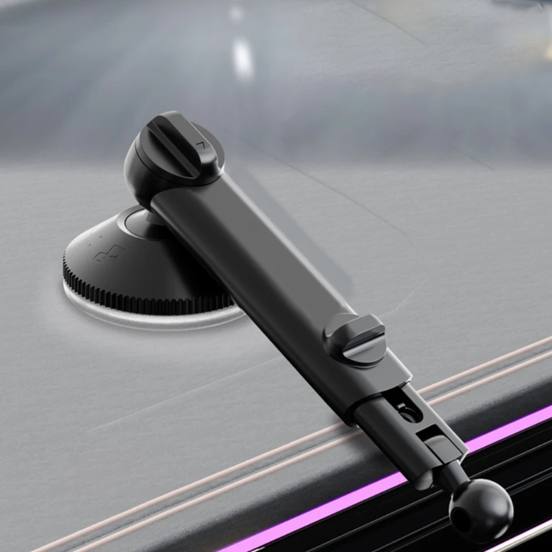  Shockproof Plastic Suction Mount Rack Stand 17mm Ball Head Car Phone Holder Base