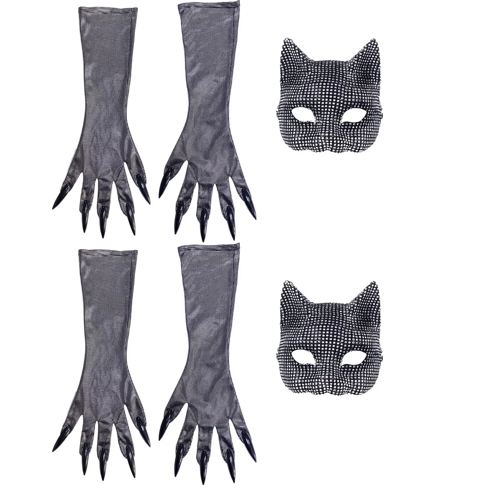 Halloween Cat Costumes for Women Holiday Dress up Bar Cosplay Accessories