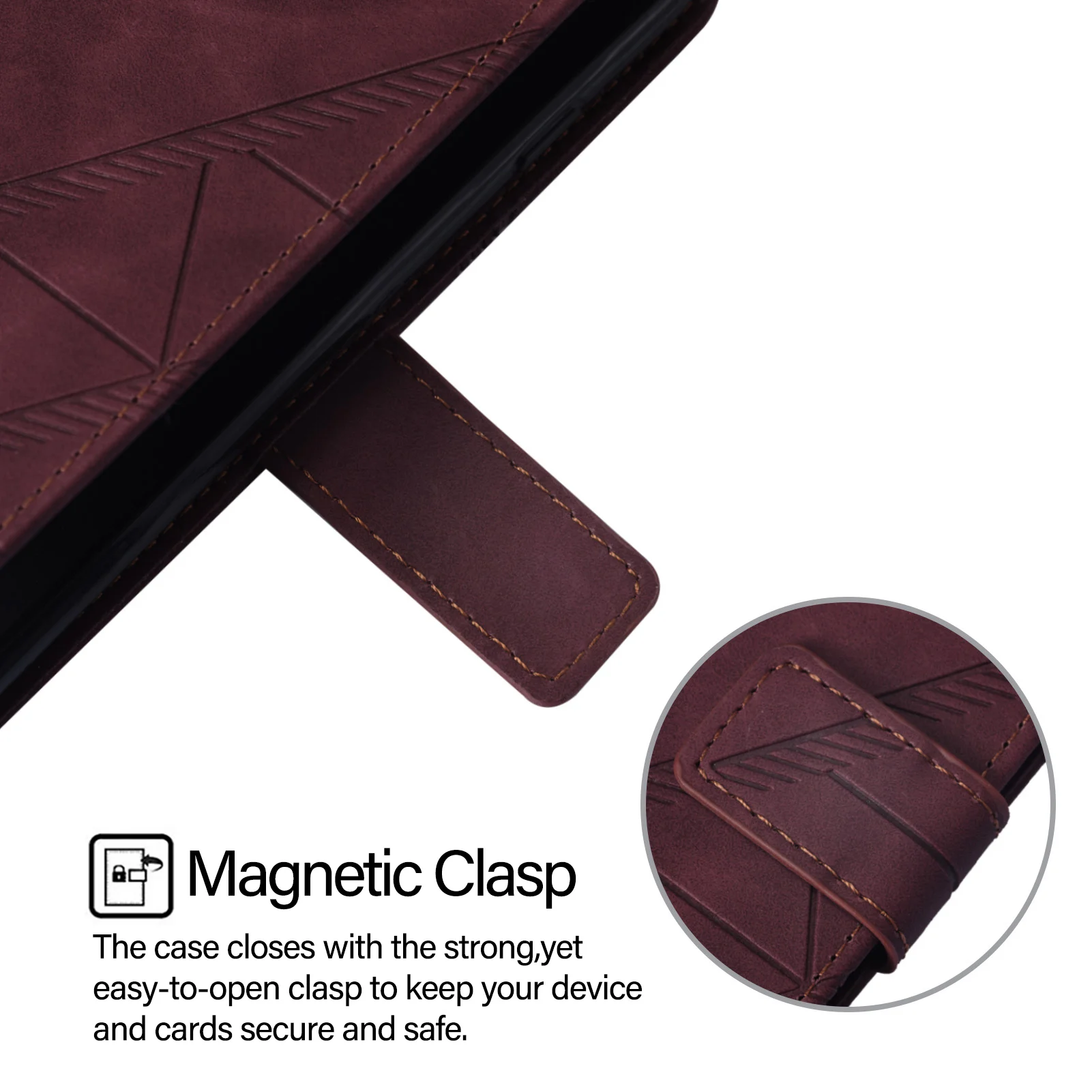 Leder Brieftasche Fall Buch Für Samsung Galaxy M62 M56 M55 M54 M53 M52 M36 M35 M34 M33 M32 M23 M15 M13 M12 M10S M10 M05 M04 Abdeckung – Detail 11