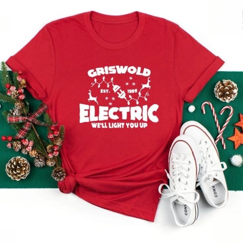 Griswold Electric Shirt National Lampoon's Christmas Vacation Clark Griswold We'll Light You Up Funny Gift Unisex Tshirts