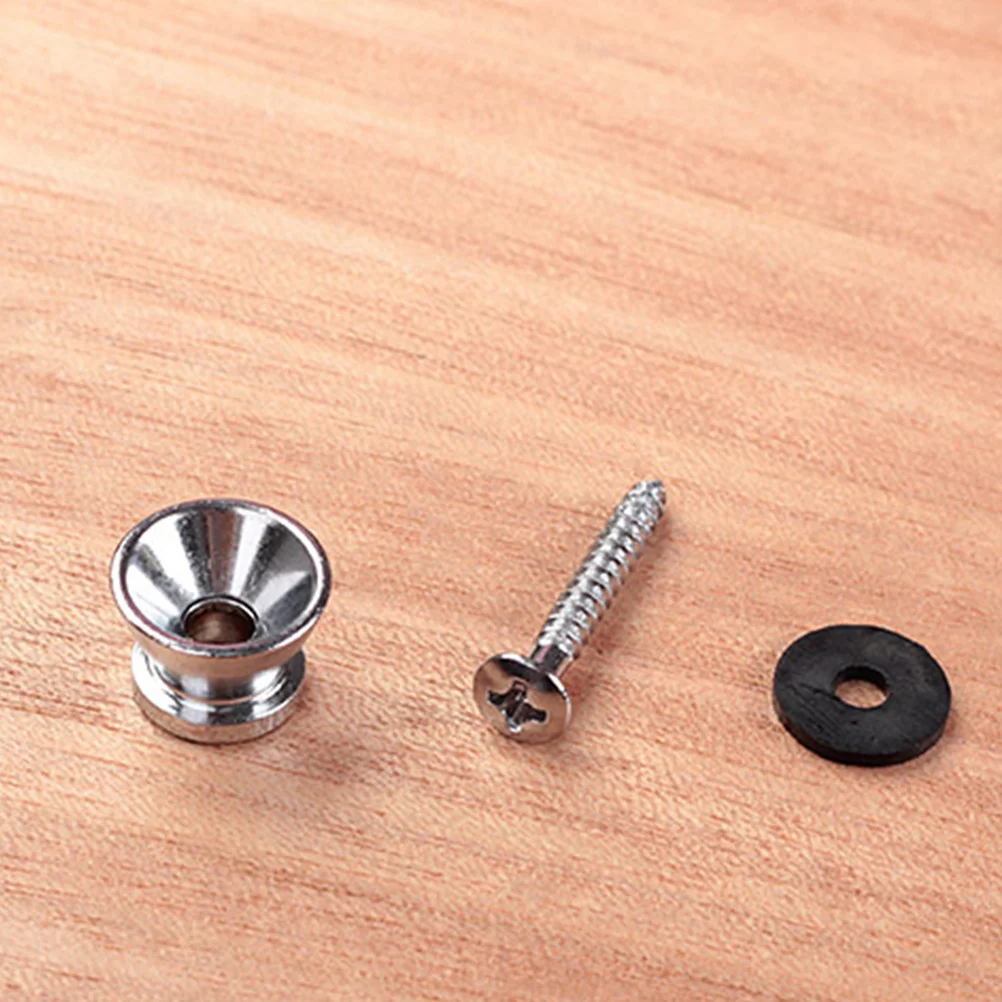 6 Stuks Akoestische Gitaar Houten Gesp Fixator Rock Steady Schroef Bout Met Beschermende Pakking Volksmuziek Gitaar Accessoires