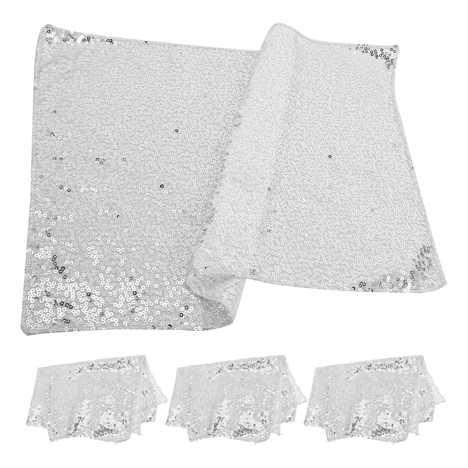 4pcs Polyester Placemats Non-Slip Washable Dining Table Mats Reusable Waterproof Tableware Mat For Home Restaurant Family Buffet