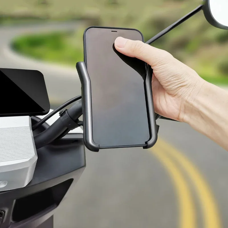 

Motorcycle Shockproof Riding Phone Holder Universal Electric Vehicle Scooter Handlebar Cellphone Brackets Rearview Mirror Stand