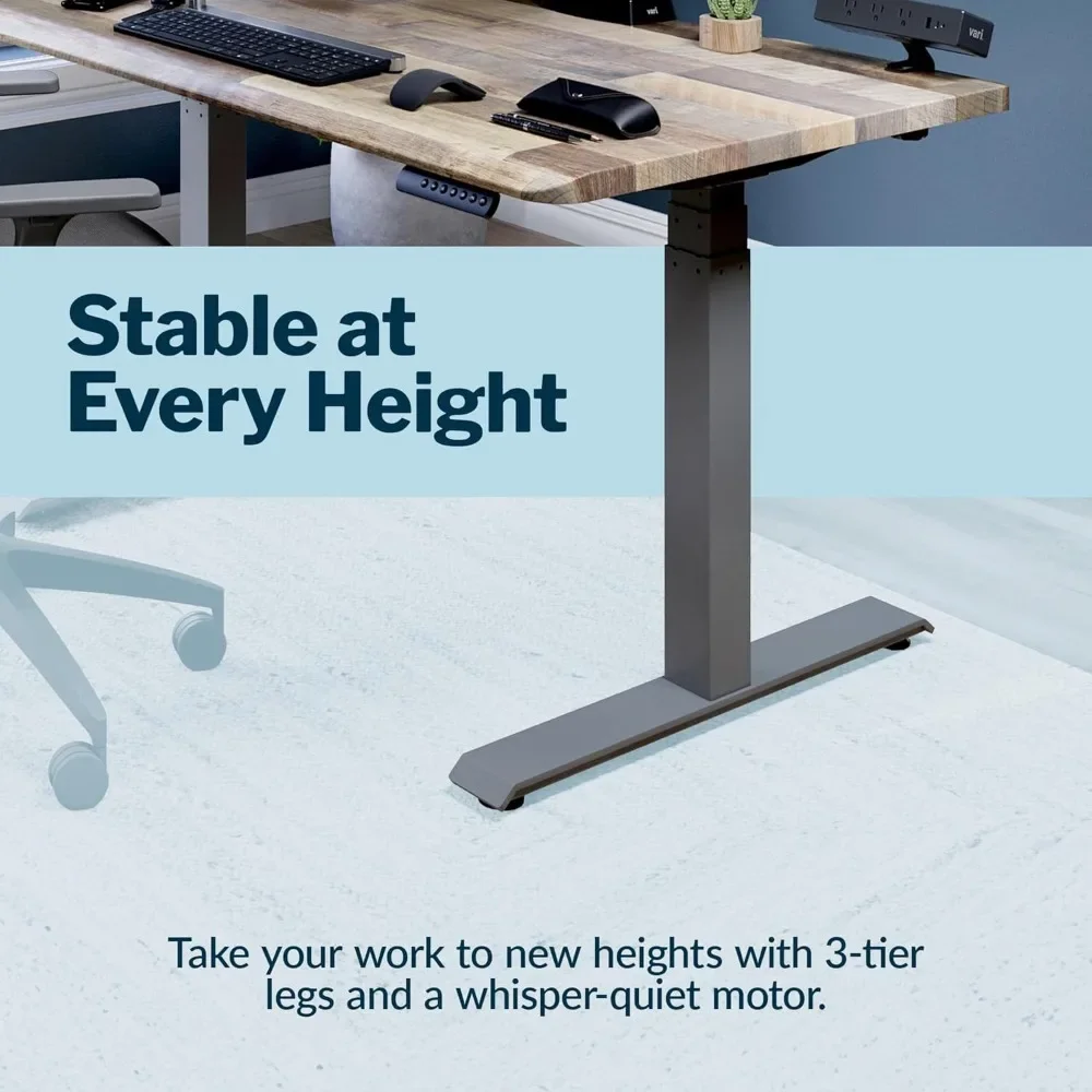 ComfortEdge Escritorio eléctrico de pie con altura ajustable, escritorio de pie Varidesk de 48x30 para oficina en casa, borde frontal ergonómico inclinado