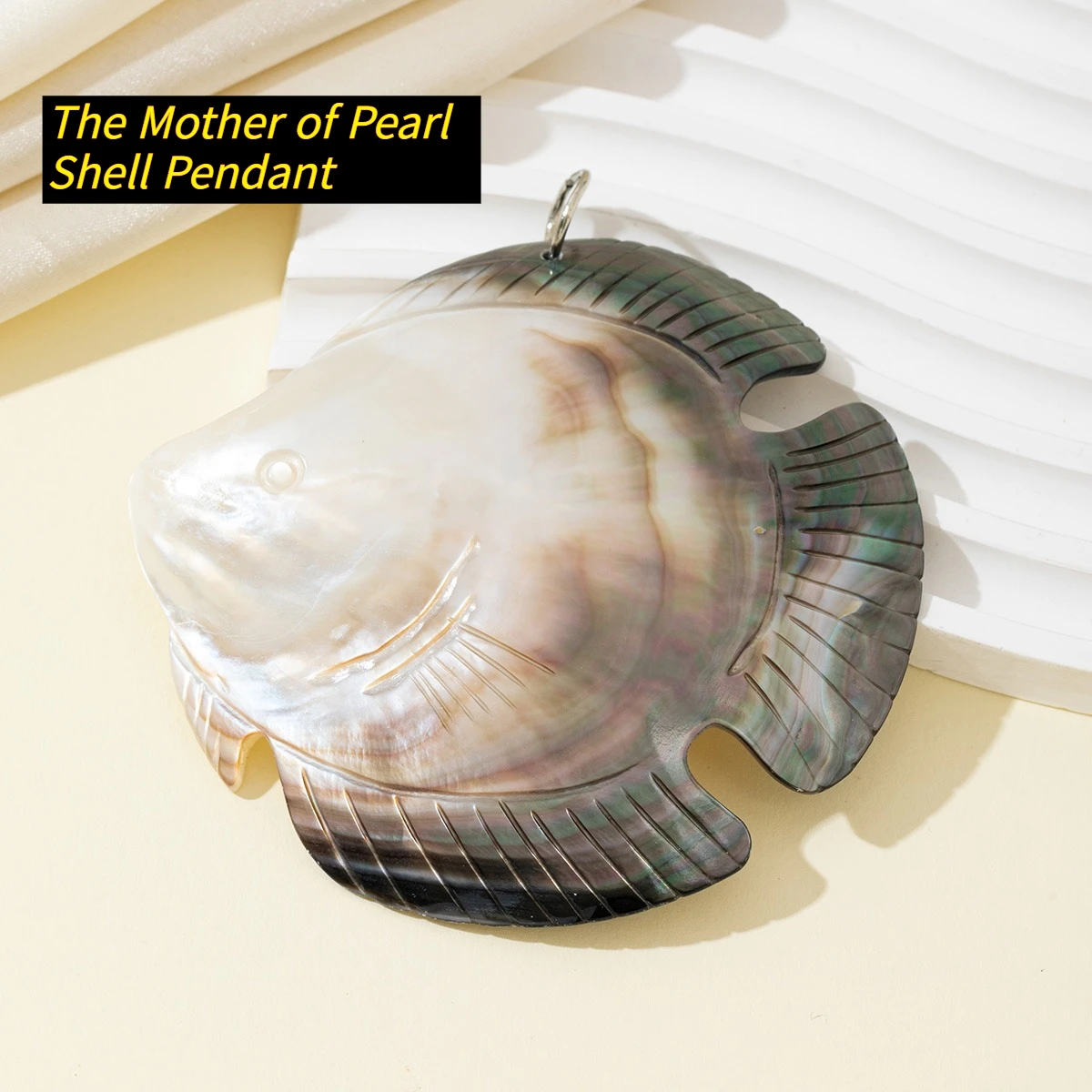 

Novel Necklace Pendant Natural The Mother Of Pearl Shell Fish Shaped Pendant For Jewelry Making DIY Necklace Accessory