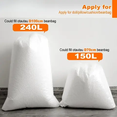Best Model 240L EPS Ball Filler for 3ft Beanbag Pouf 3-5mm Polyester Pillow Cushion Bean Bag Chair Snow Scene TL001