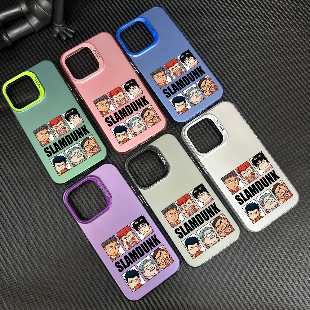 Anime S-SLAM DUNK Cute Phone Case For Samsung Galaxy S24 S23 S22 S21 Plus Ultra S20 FE A55 A54 A53 A52 IMD Laser