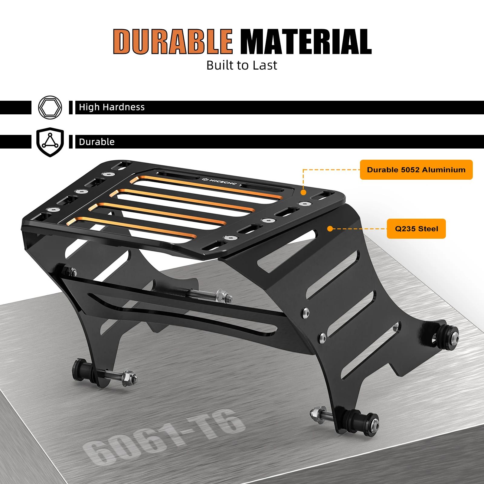 For Harley Sportster 883 Low XL883L/1200 Low XL1200L NICECNC Rear Luggage Rack Iron 883 XL883N 09-14 Iron 1200 XL1200NS 18-2021