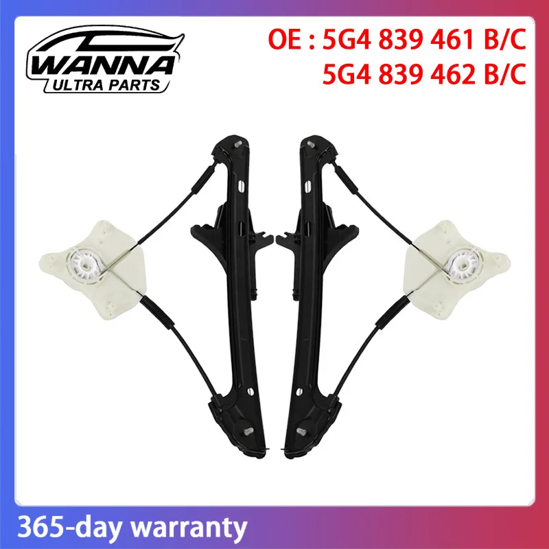 

OE Quality 5G4839461 5G4839462 5GG839461F 5GG839462F 5G4839461B Rear Left Right Window Regulator for VW Golf 7 2012-2018