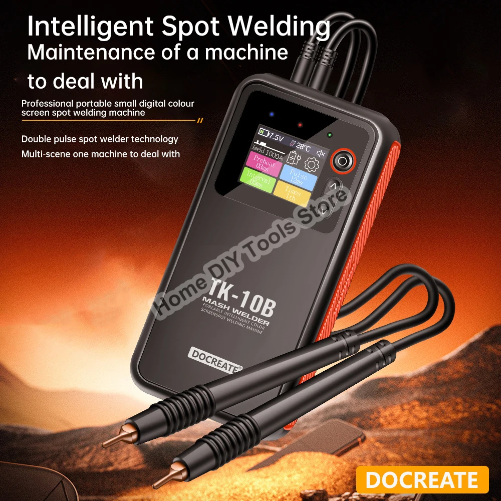 

5000mAh Portable Digital Display Spot Welder DIY Mini Double Pulse Welding Machine 18650 Battery Pack Welding Tool 0.1-0.25mm