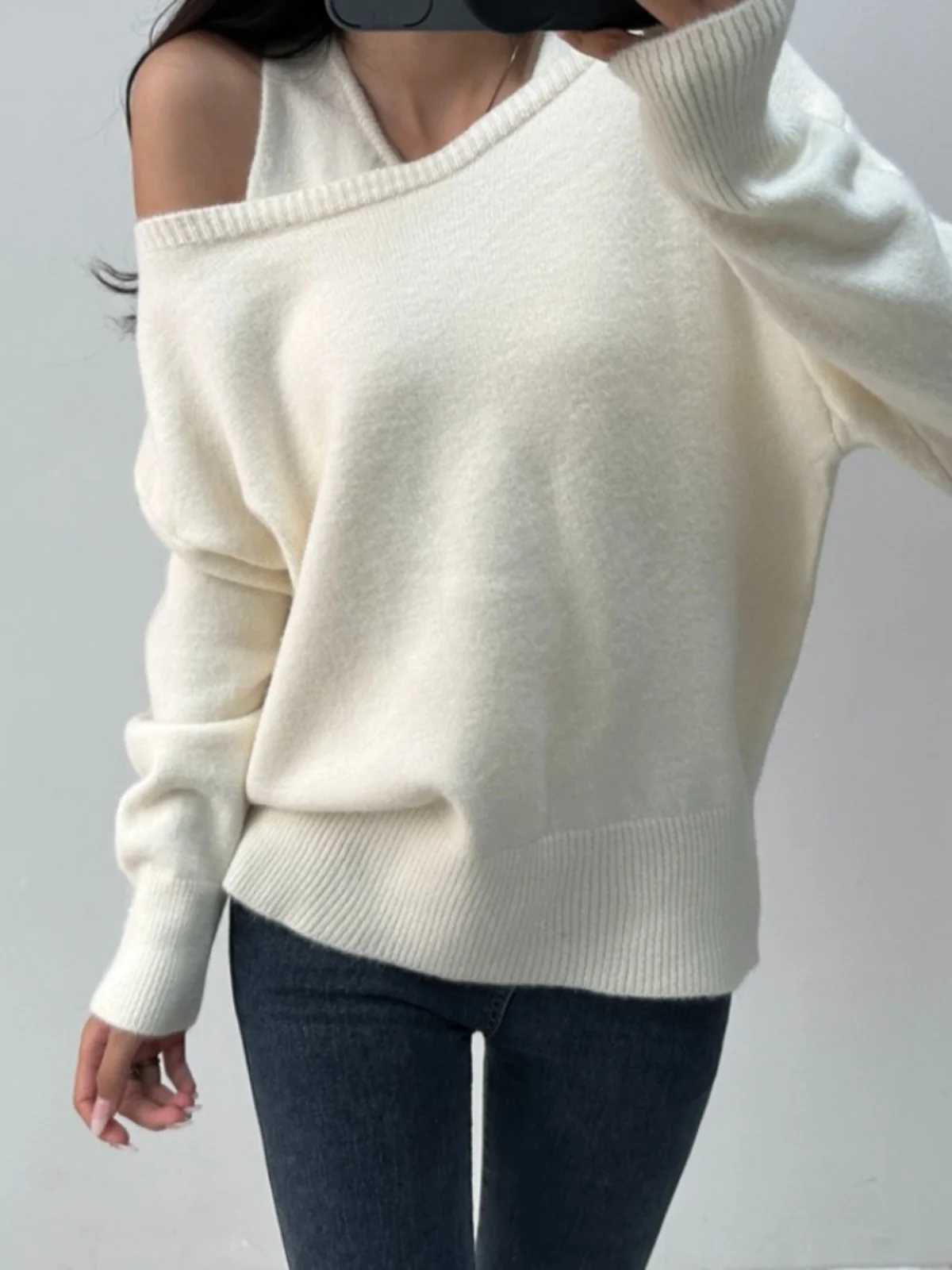 

Свободный крой в стиле ретро, вязаный свитер с колючками, круглый комплект из двух предметов, мягкая и уютная женская осенняя коллекция Faion