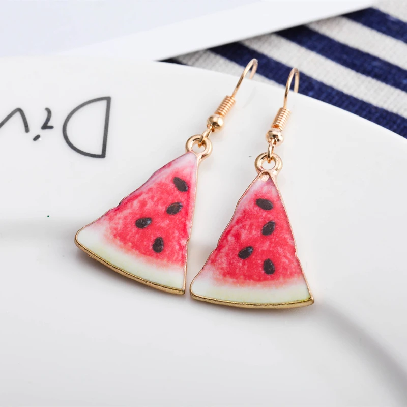 Cute Creative Imitation Fruit Dangle Earrings For Women Watermelon Strawberry Pineapple Drop Earring Girl Party Jewelry Gifts