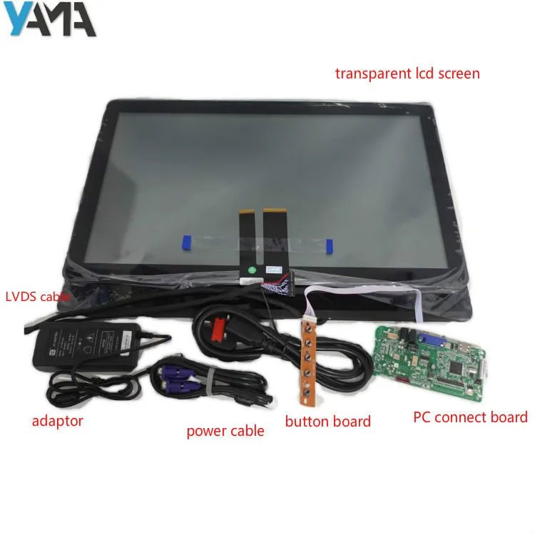 advertising 17inch interactive touch transparent lcd panel