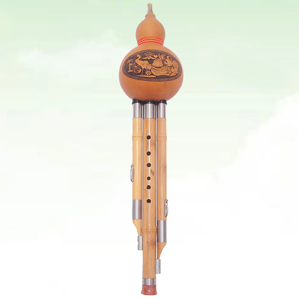 

Bamboo Hulusi Chinese Ethnic Musical Instrument Handmade Cucurbit Flute Instruments