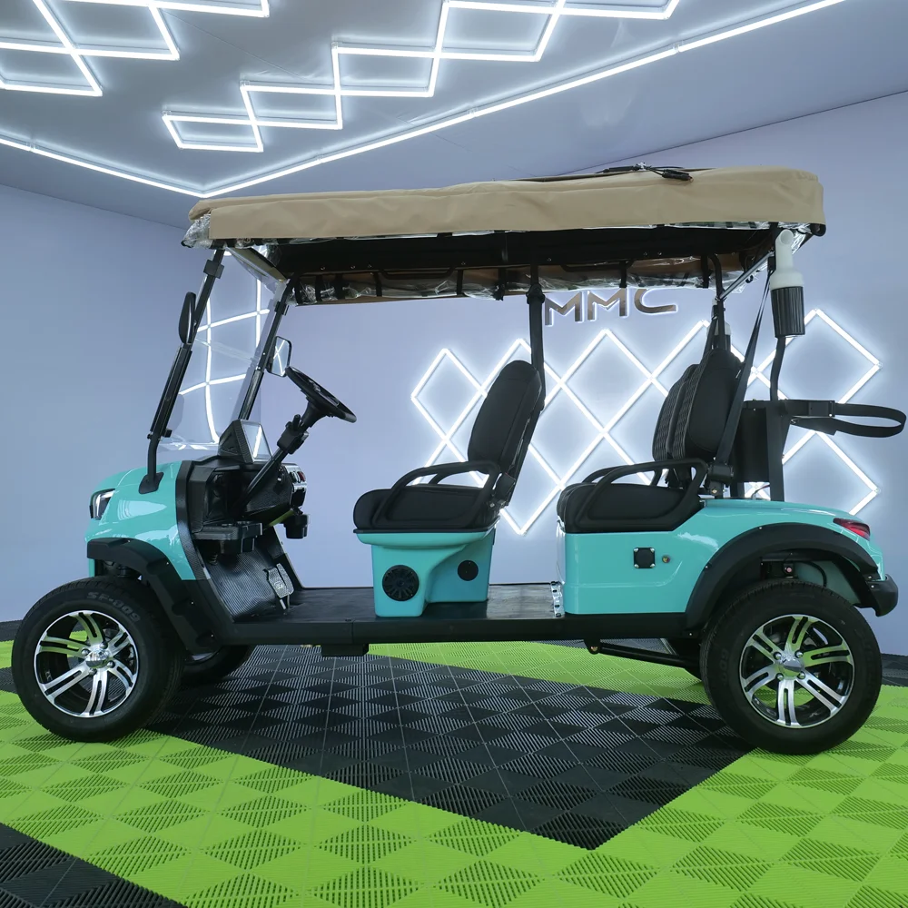 MMC New Lifted 60V Lithium Battery Electric Golf Car 7500W Solar Panel Electric Golf Buggy 4 Seater Electric Golf Cart