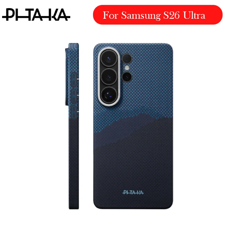 PITAKA Carbon Fibre Kevlar Case For Samsung Samsung S26 Ultra Wireless Charging Back Cover Shell