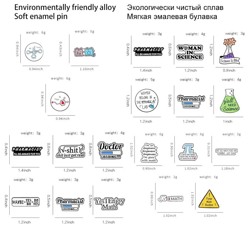 Science Enamel Pin Square Root Chemical Symbol Conical Flask \