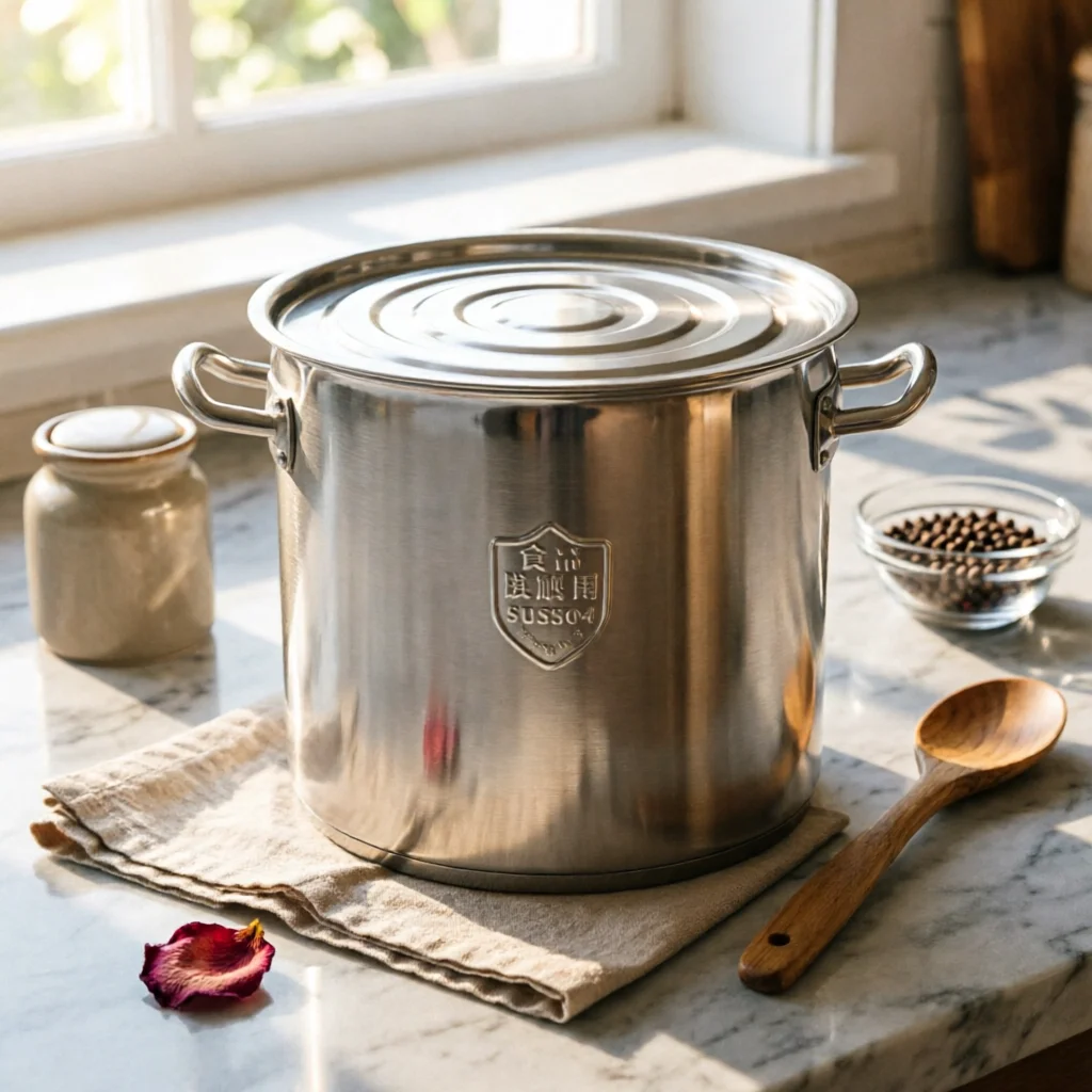 Stainless Steel Stock Pot with Lid Thickened Base Soup Pot with Lid Cookware Multipurpose Heat Retaining for Chefs