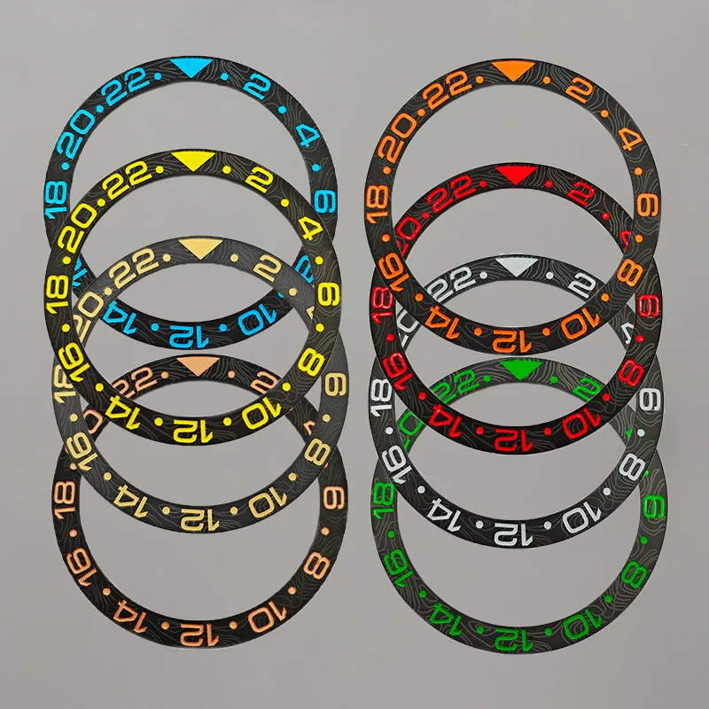38mmx30.7mm SKX007 Curved Ceramics Bezel Insert Fits SKX007 SRPD SKX009 GMT NH35 NH36 Watch Case Bezel Insert Ring Refit Parts